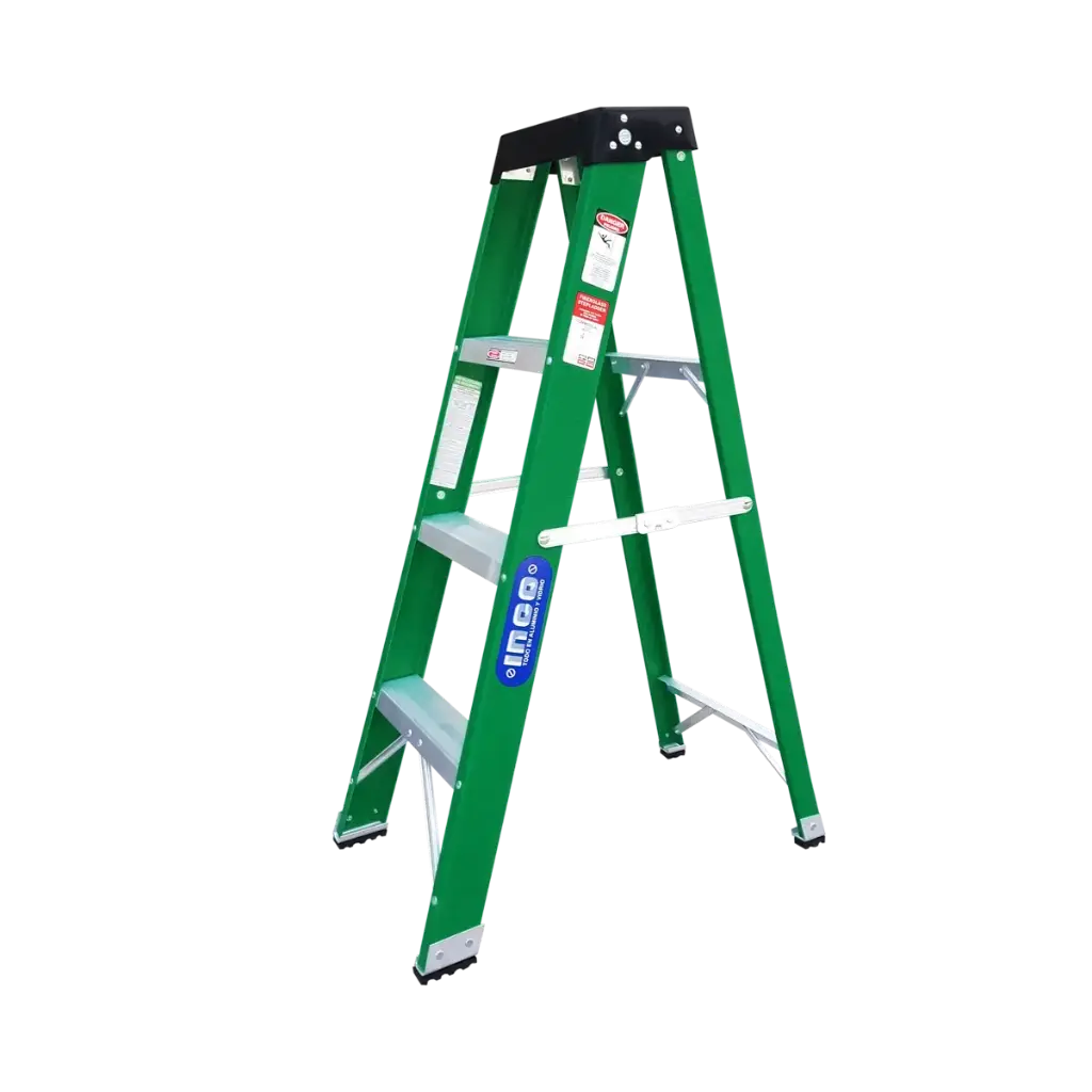 [SKU-000073] ESCALERA INCO TIPO TIJERA DE FIBRA 4PIES  VERDE